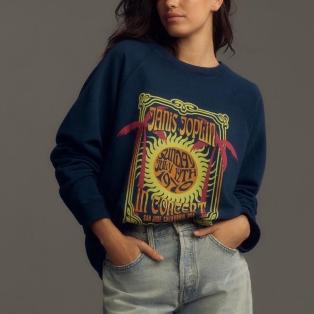 Anthropologie X Retro Brand Janis Joplin Sweatshirt